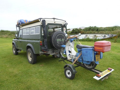 The rig.  Honda C90 perfect for pottering.